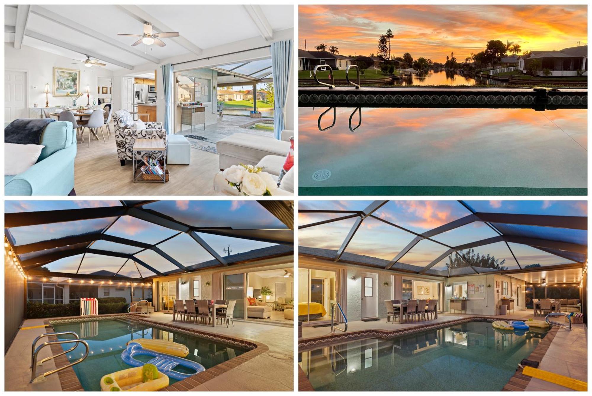 Serenity Waterfront Villa With King Suite, Private Pool, Great Lanai Enclosure And Long Water Views 珊瑚角 外观 照片